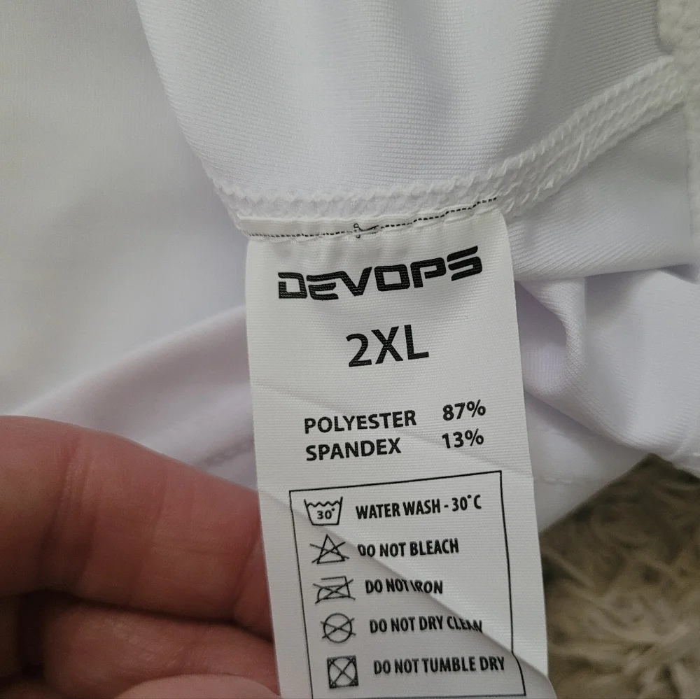 Compression Short Sleeve Base Layer - White & Navy - Picture 5 of 7